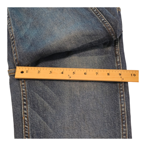 NoEnd Denim Jeans Womens Size 27 Blue Flare Mid-Rise Raw Hem Made in USA - Picture 14 of 16